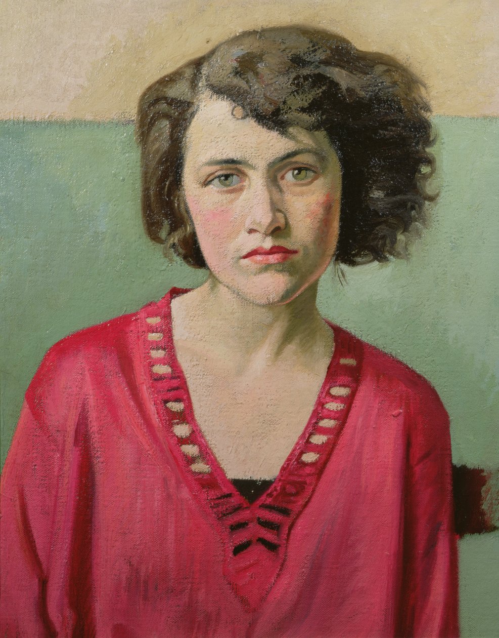 Retrato de uma garota de rosa de William Rothenstein
