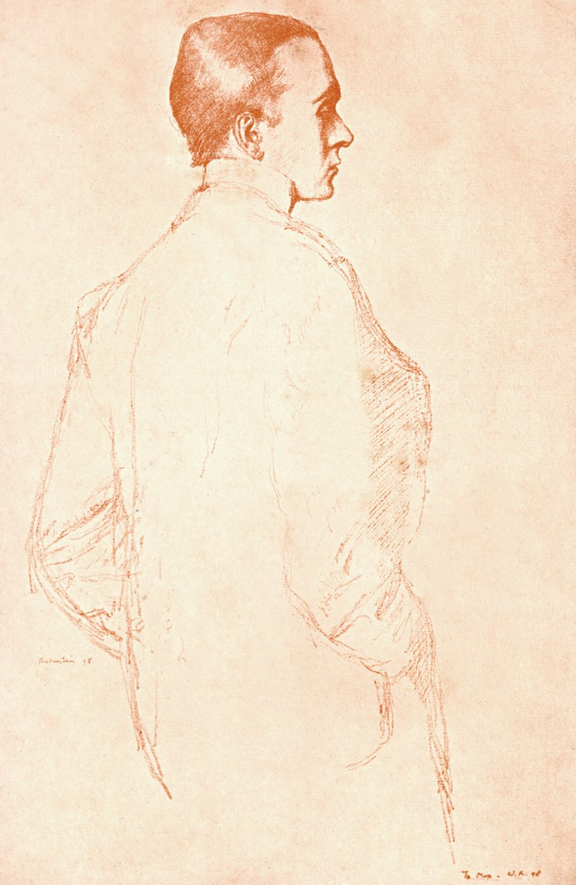 Sir Henry Maximilian Beerbohm, parodista e caricaturista inglês, 1911. de William Rothenstein