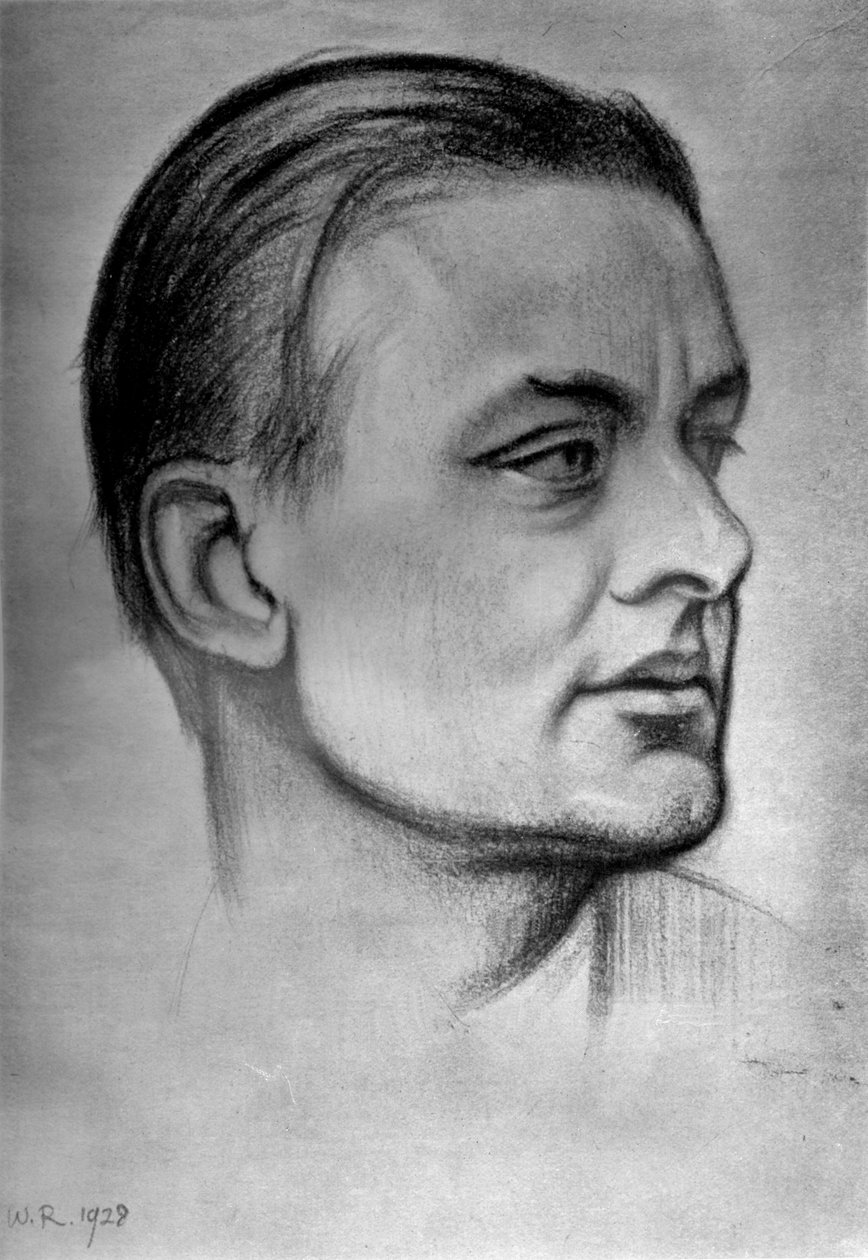 TS Eliot, dramaturgo e crítico britânico, nascido em americano, 1933 de William Rothenstein