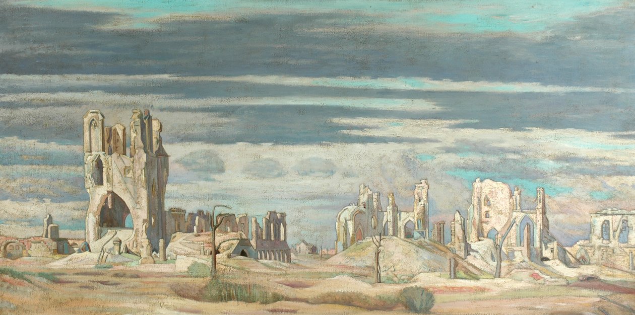 The Cloth Hall, Ypres (óleo sobre tela) de William Rothenstein