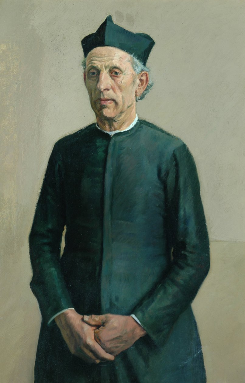 Sacerdote da aldeia (óleo sobre tela) de William Rothenstein