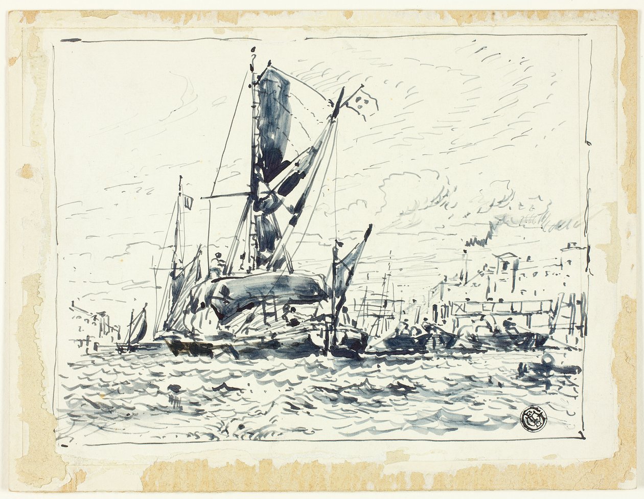 Barco no Porto de William Roxby Beverley
