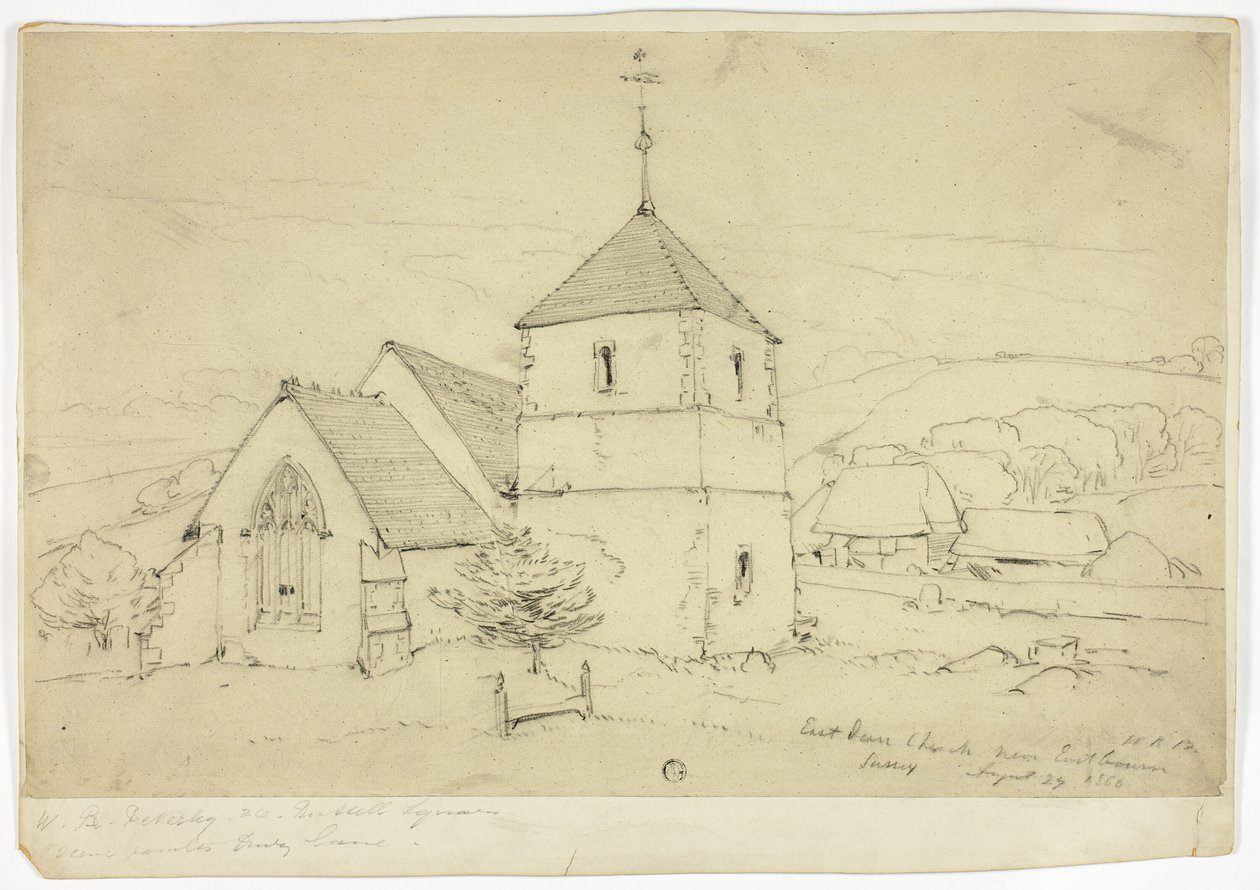 Eastham Church perto de Eastbourne Sussex de William Roxby Beverley