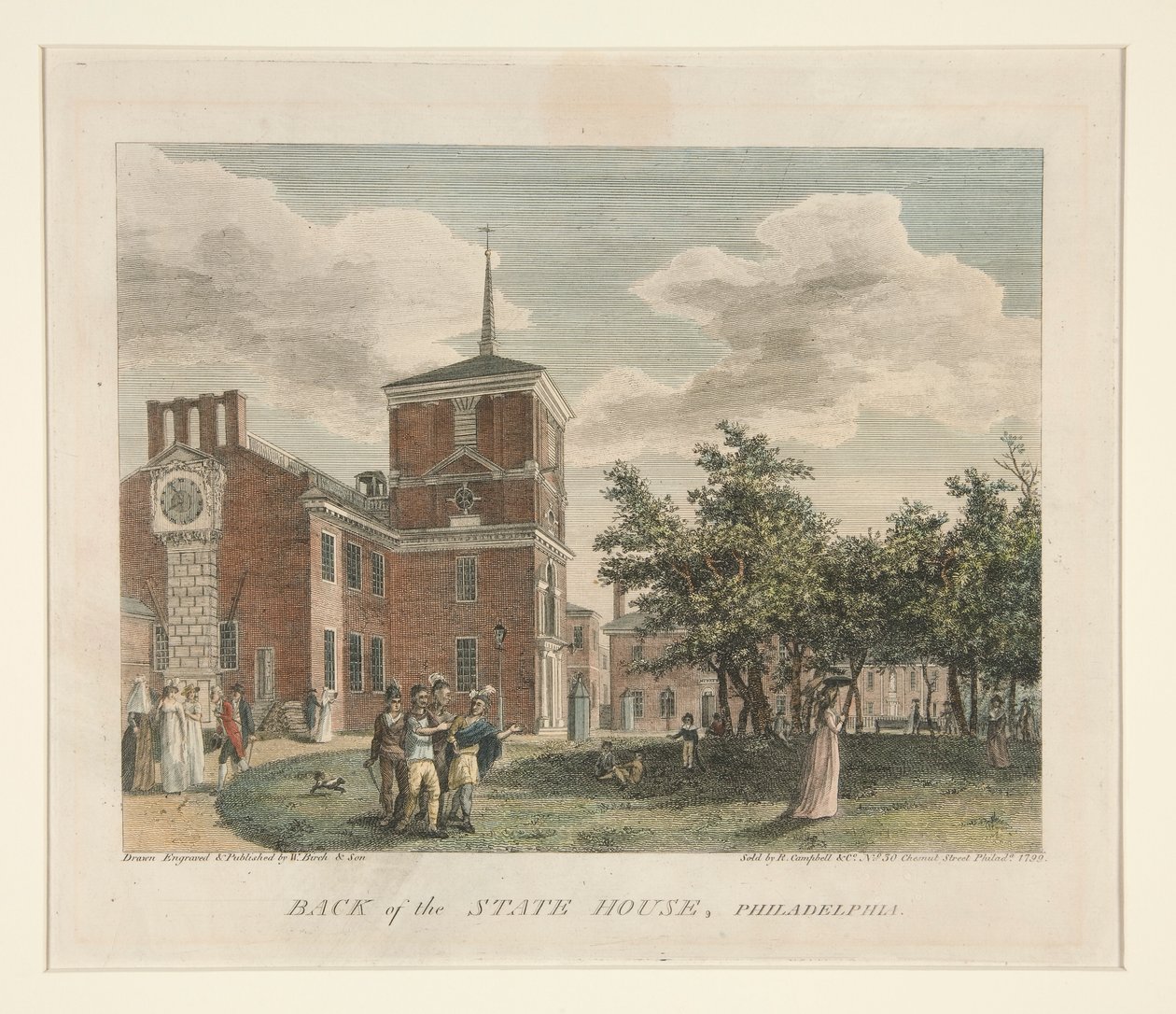 Atrás da State House, Filadélfia de William Russell Birch