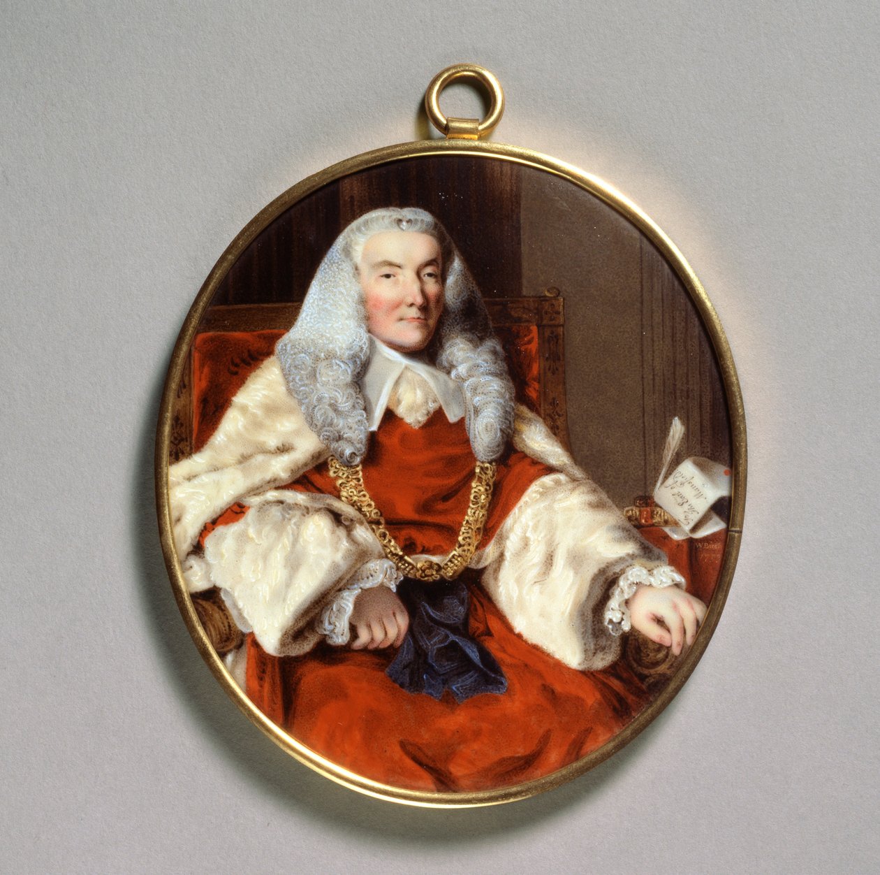 Retrato de Sir William Murray, 1º Conde de Mansfield, século XVIII de William Russell Birch