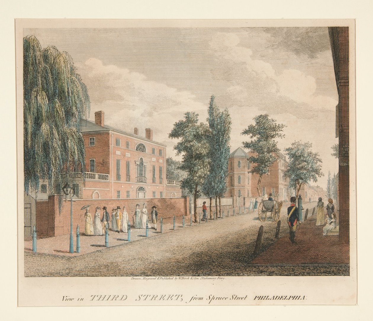 Vista na Third Street, da Spruce Street Philadelphia de William Russell Birch