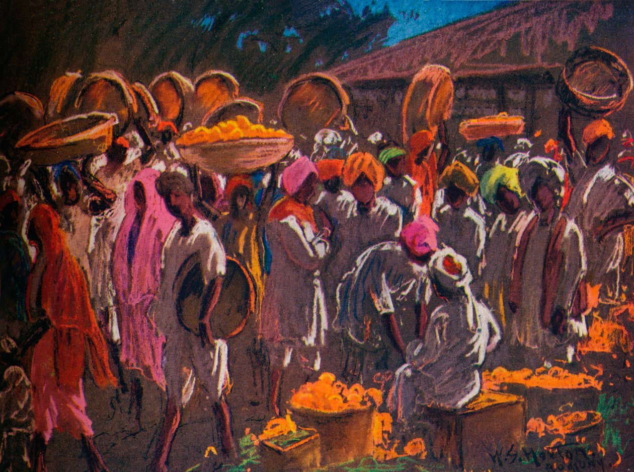 Orange Market, Bombaim, c1910 1935. de William Samuel Horton