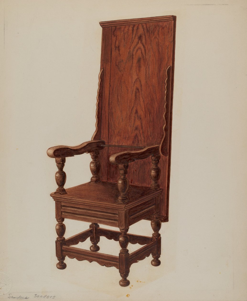 Cadeira-mesa jacobina de William Sanders