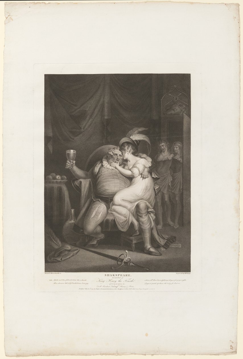 Príncipe Hal e Poins Surpreendem Falstaff com Doll Tearsheet de William Satchwell Leney