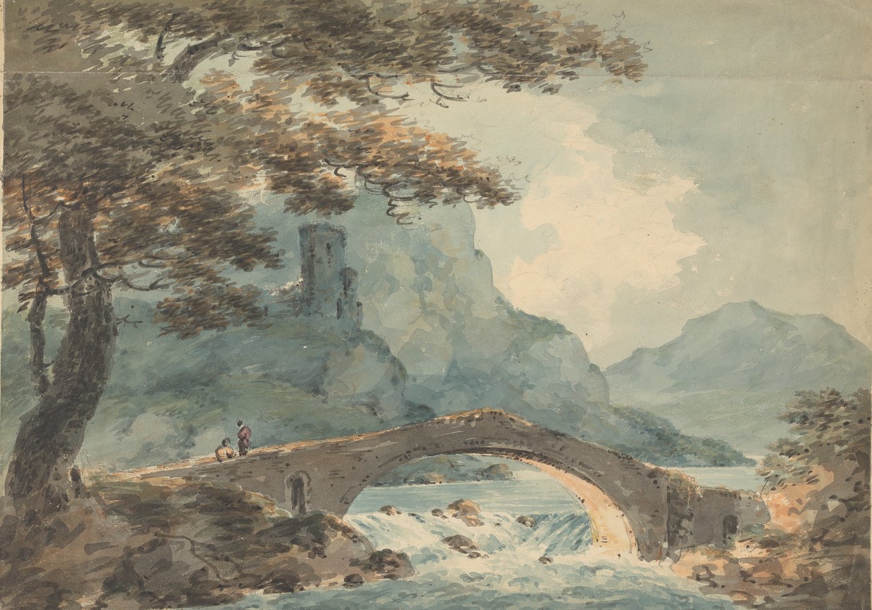 Dois homens numa ponte de William Sawrey Gilpin