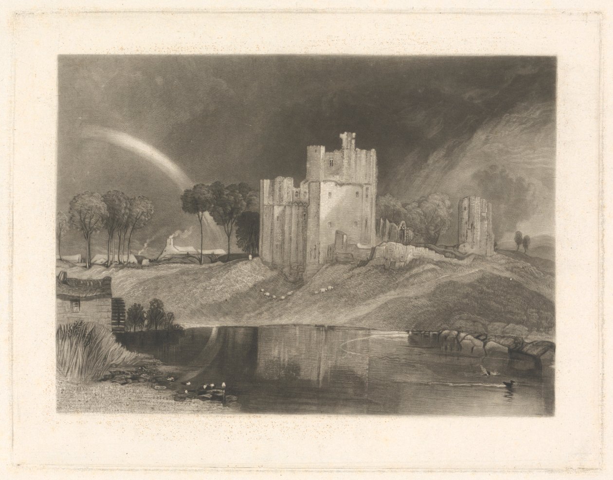 Castelo de Brougham, perto da Junção dos Rios Eamont e Lowther de William Say
