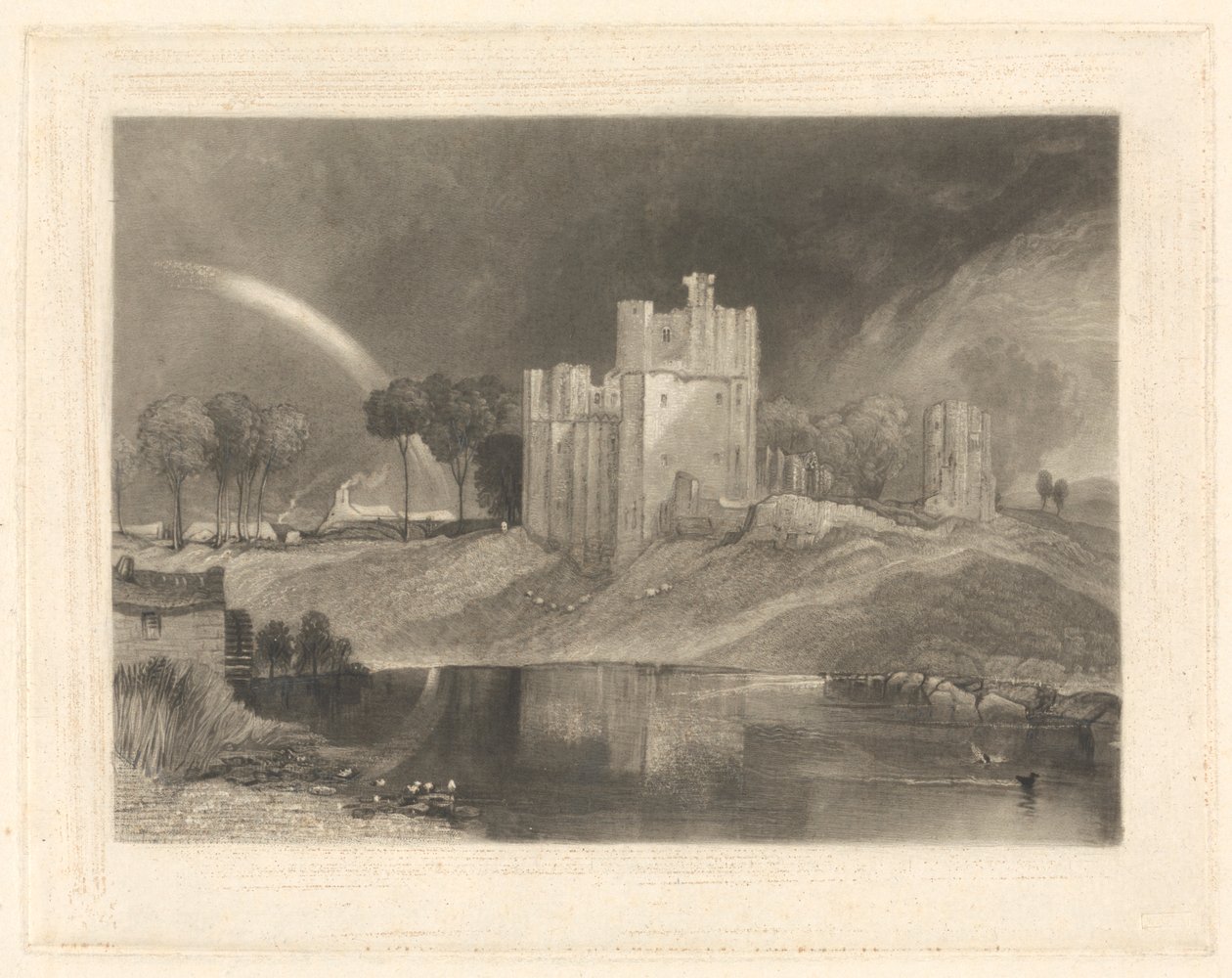 Castelo de Brougham, perto da Junção dos Rios Eamont e Lowther de William Say