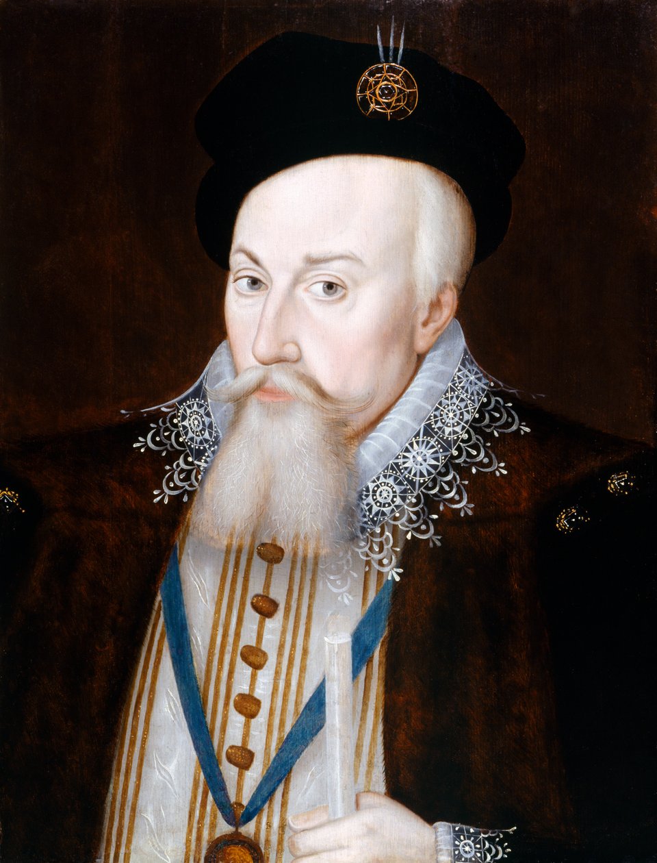 Retrato de Robert Dudley, Conde de Leicester (óleo sobre painel) de William Segar