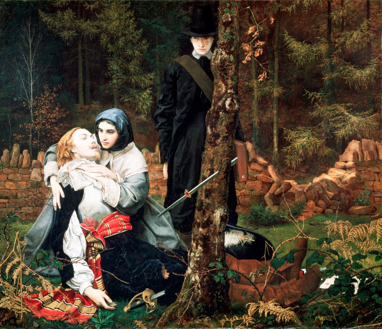 "The Wounded Cavalier", 1855 de William Shakespeare Burton