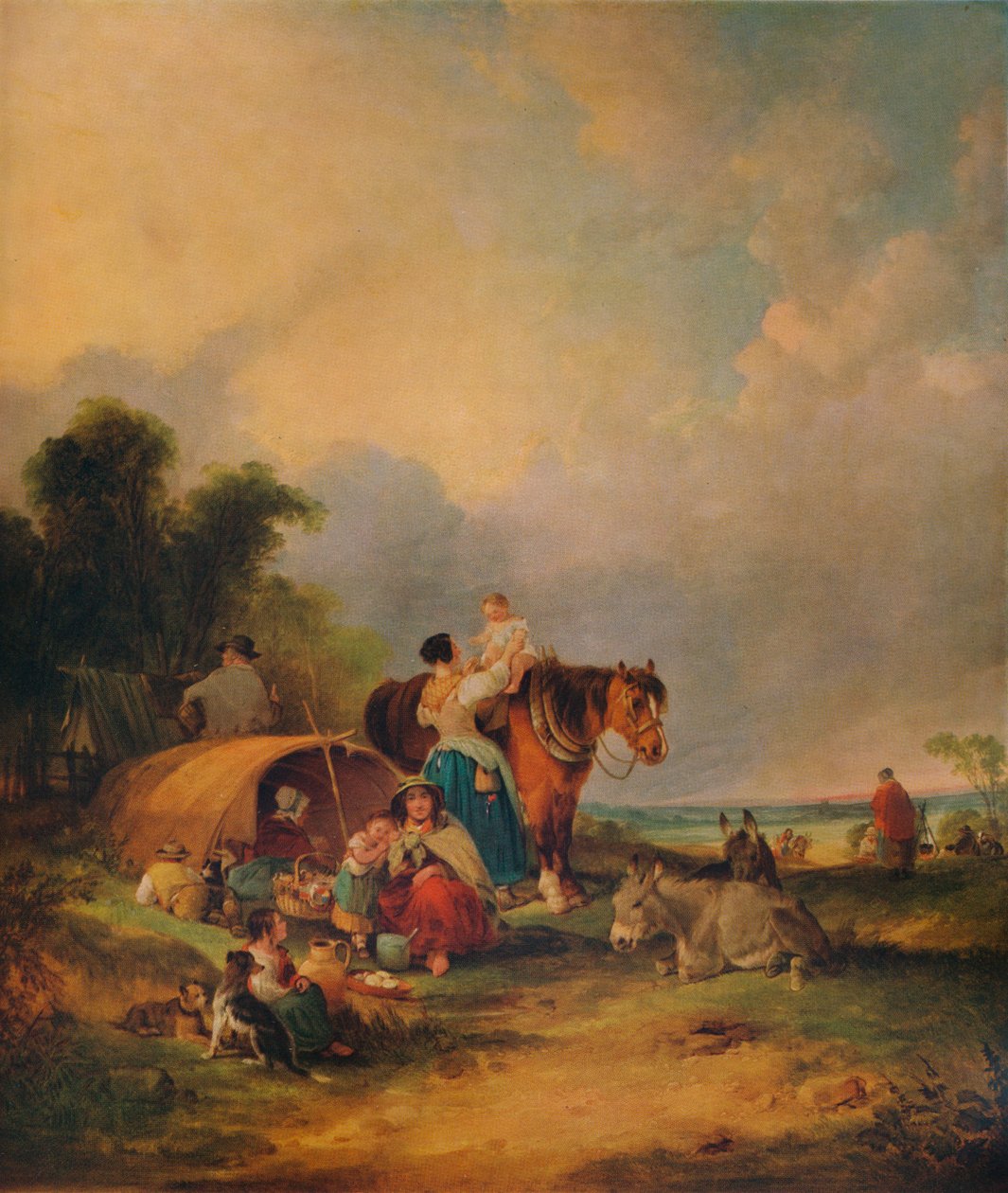 Um acampamento cigano, c1788 de William Shayer