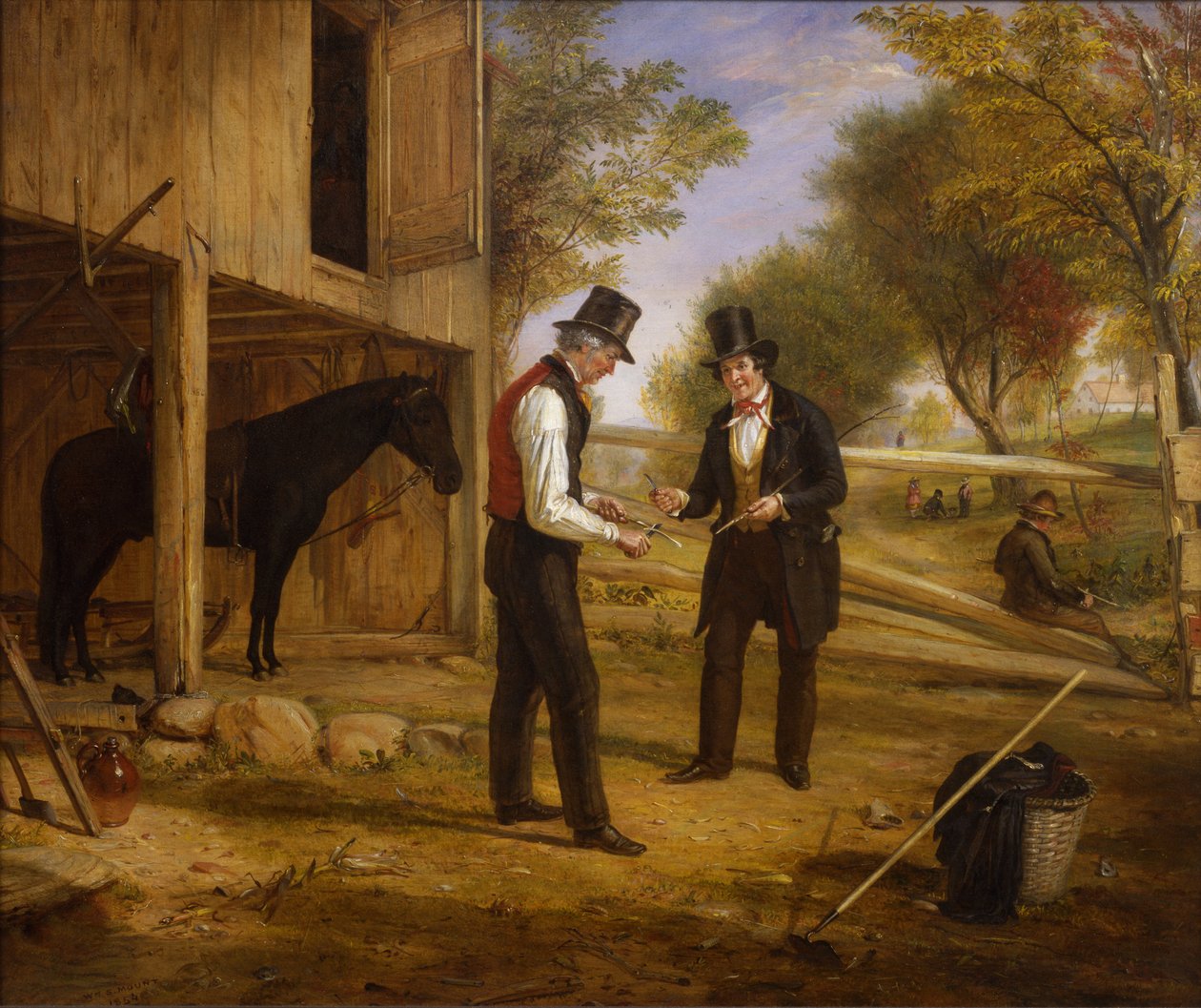 Chegando ao ponto, uma continuação de Bargaining for a Horse, 1854 de William Sidney Mount