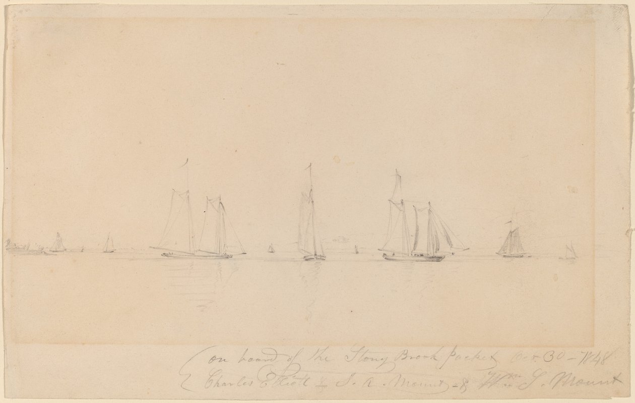A bordo do pacote Stony Brook de William Sidney Mount