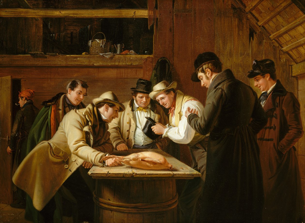 O sorteio para o ganso, 1837. de William Sidney Mount