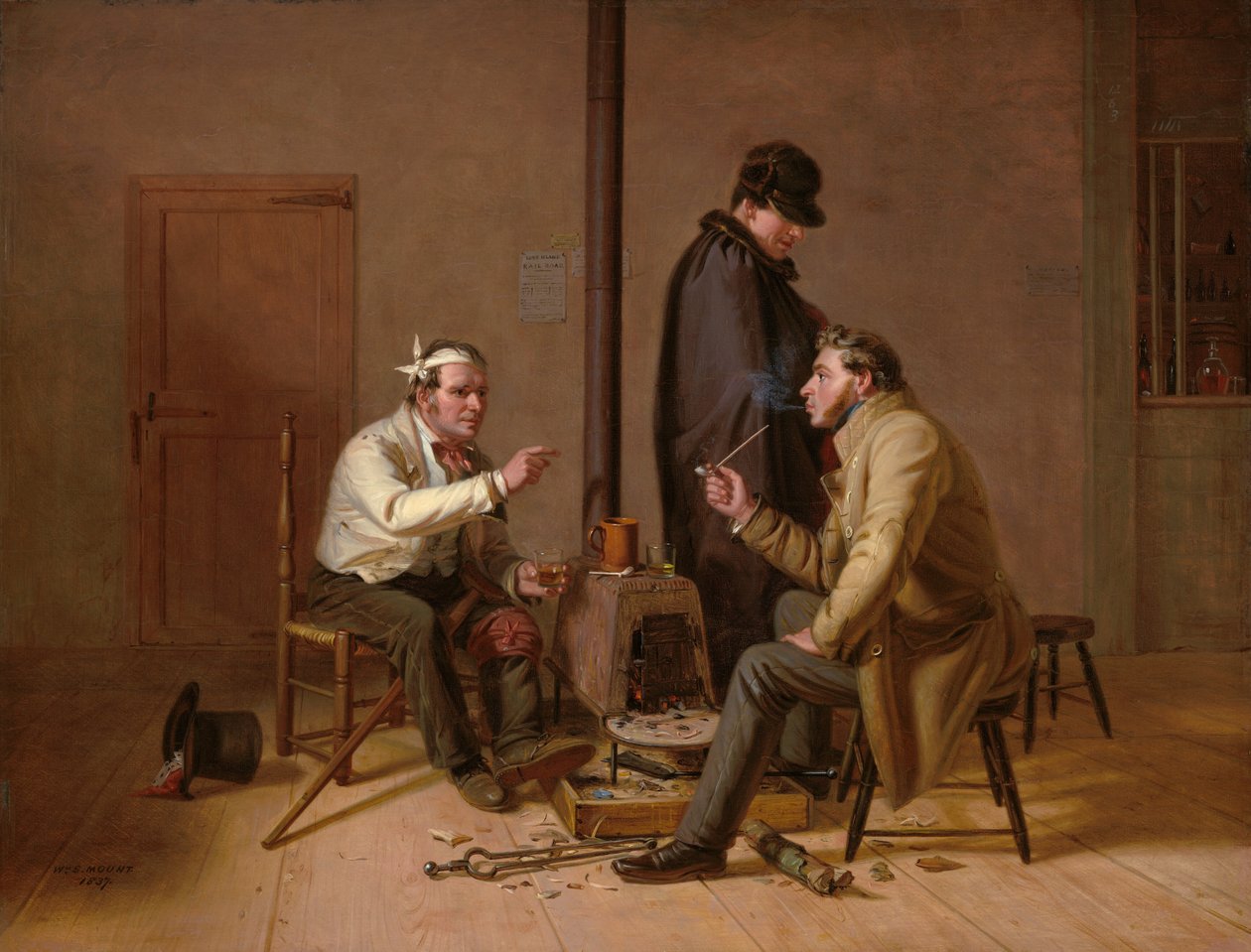 A história difícil - cena em uma taverna do país de William Sidney Mount