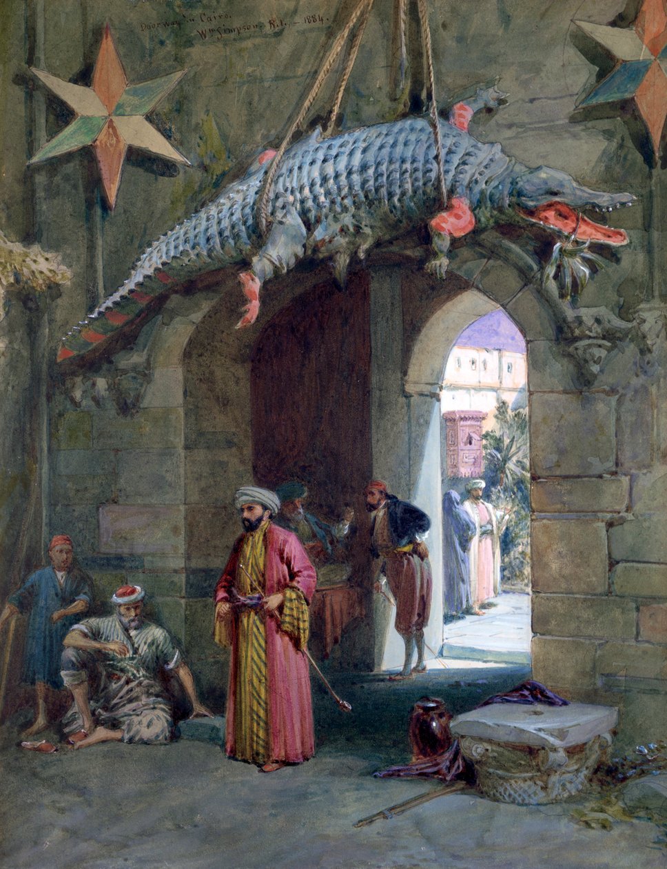 Uma entrada no Cairo, 1884 de William Crimea Simpson