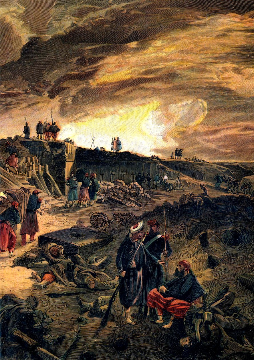 Após a tomada de Malakoff em 8 de setembro de 1855, c1855. de William Crimea Simpson