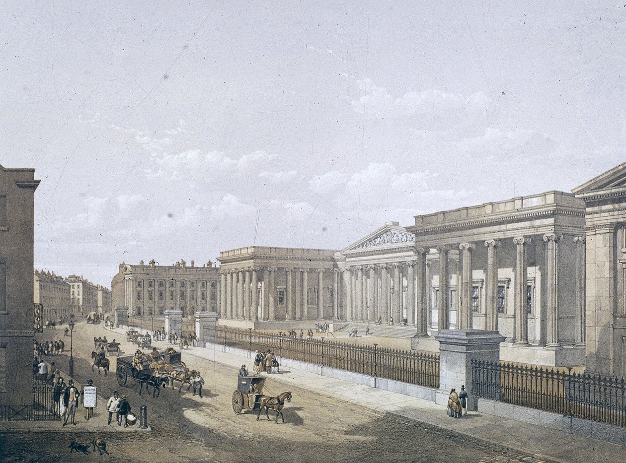 Museu Britânico, Holborn, Londres, 1852 de William Simpson
