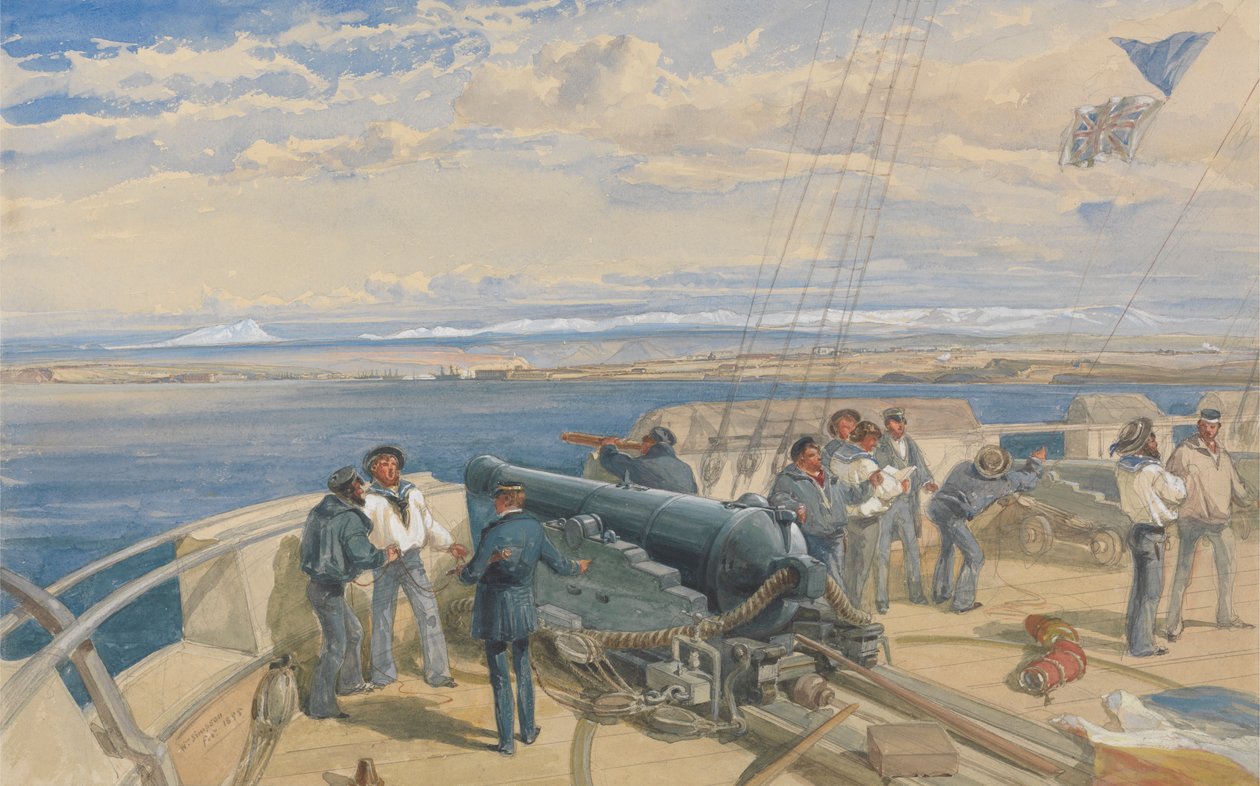 Sebastopol, Esboçado do Convés de H. M. S. Sidon, Fev. 1855 de William Simpson