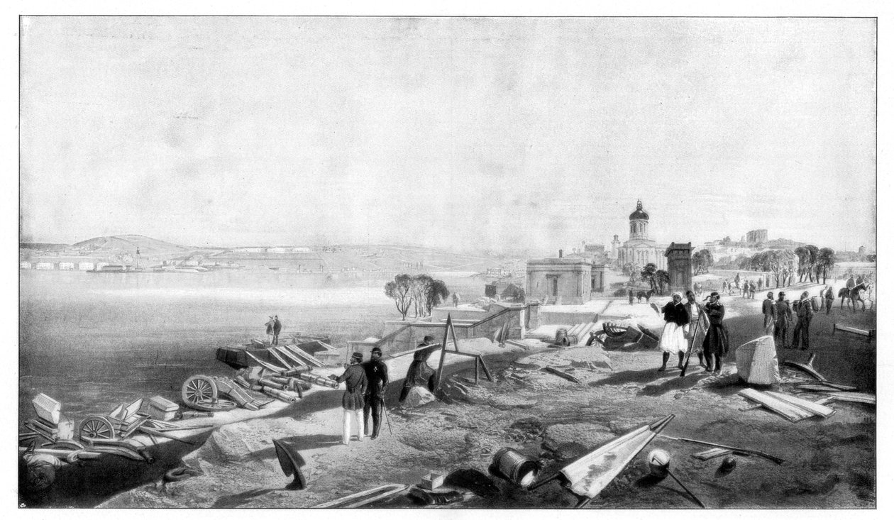 Sebastopol da parte traseira de Fort Nicholas, 1900. de William Crimea Simpson