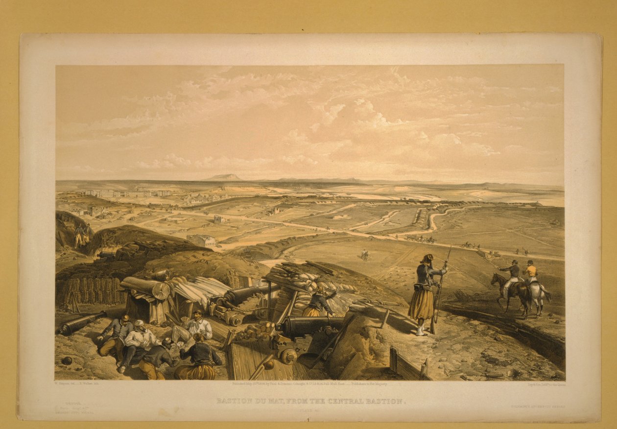 Bastion du Mat, Sebastopol, 1855 de William Crimea Simpson