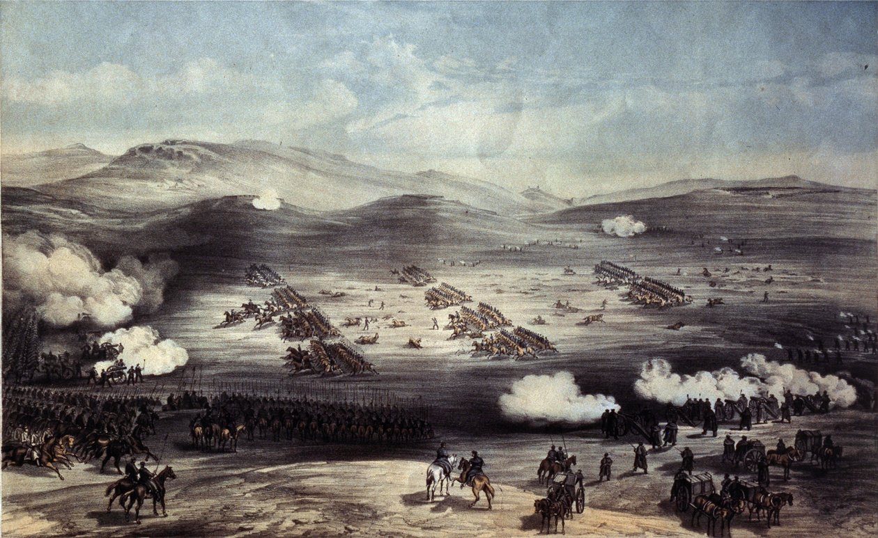 A Batalha de Balaclava em 25 de outubro de 1854. A Carga da Brigada Leve de William Crimea Simpson