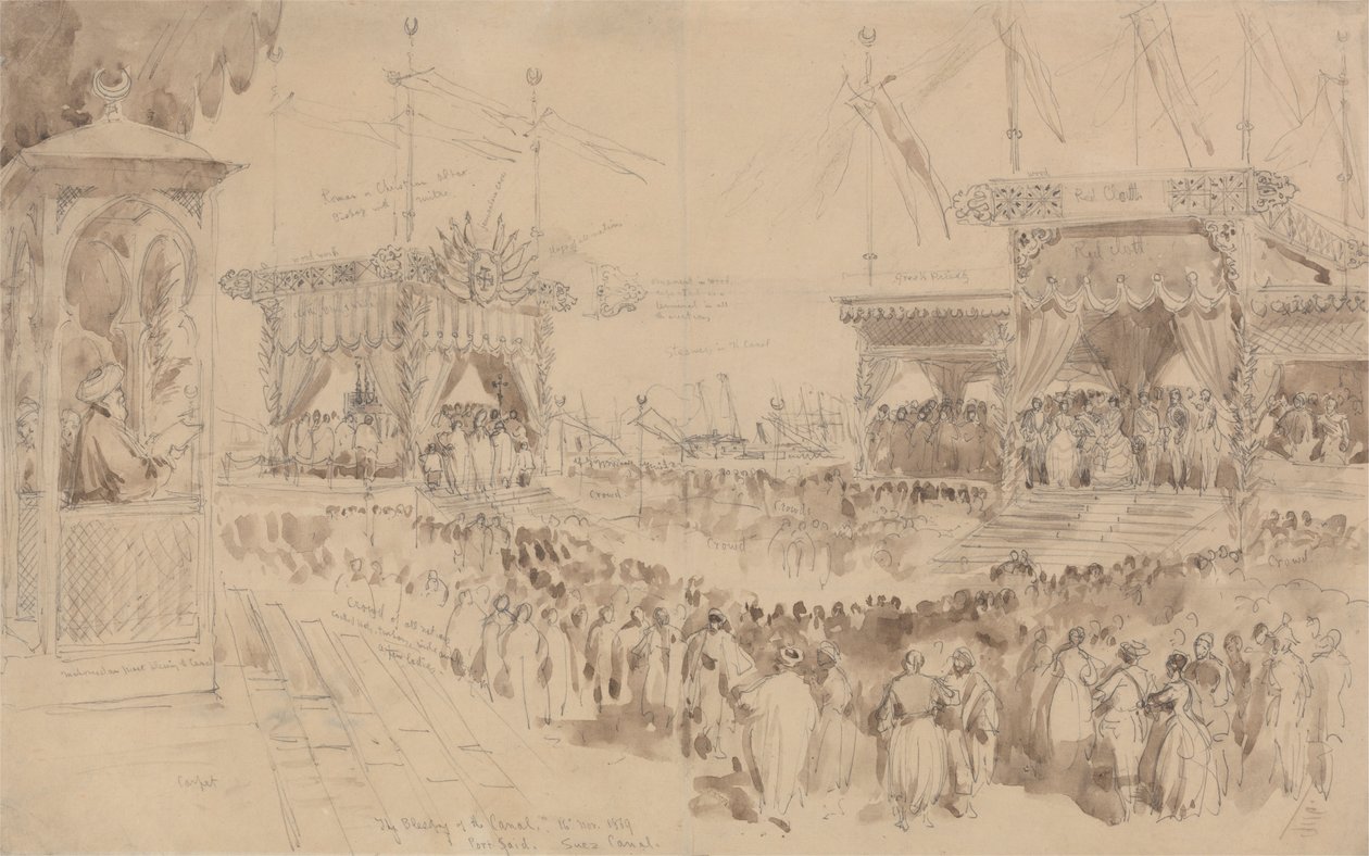 A Bênção do Canal de Suez, 16 de Novembro de 1869 de William Simpson