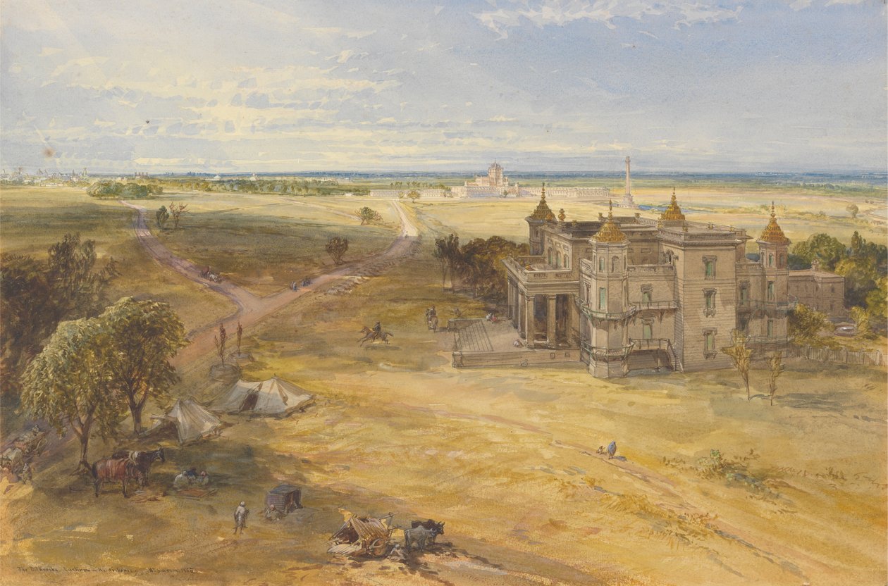 O Dilkoosha, Lucknow à distância de William Simpson