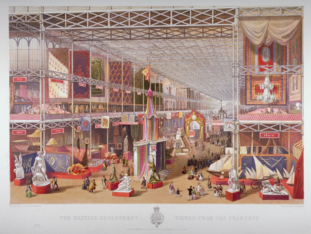 A Grande Exposição, Hyde Park, Westminster, Londres, 1851. de William Simpson
