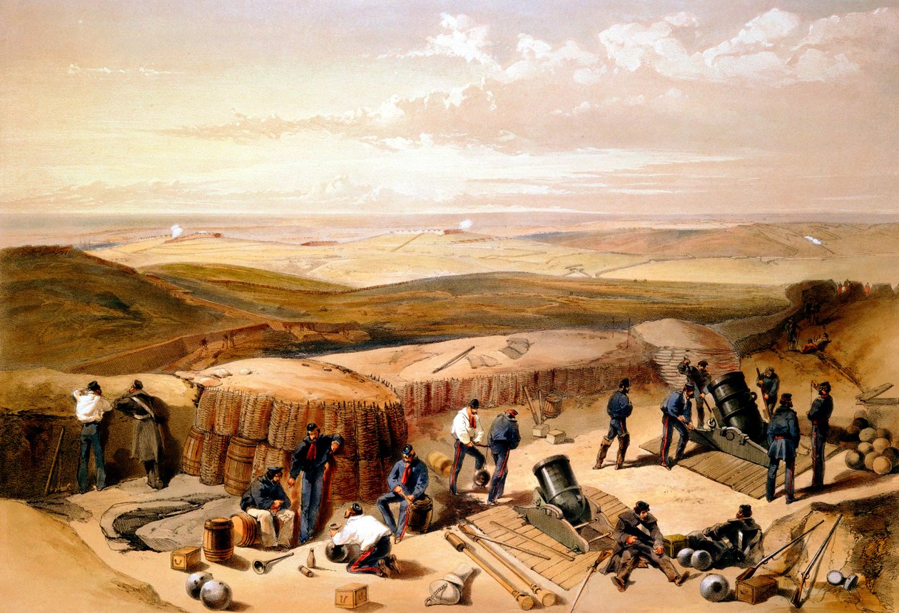 As novas obras no cerco de Sebastapol ..., Guerra da Crimeia, 1853-1856 de William Crimea Simpson