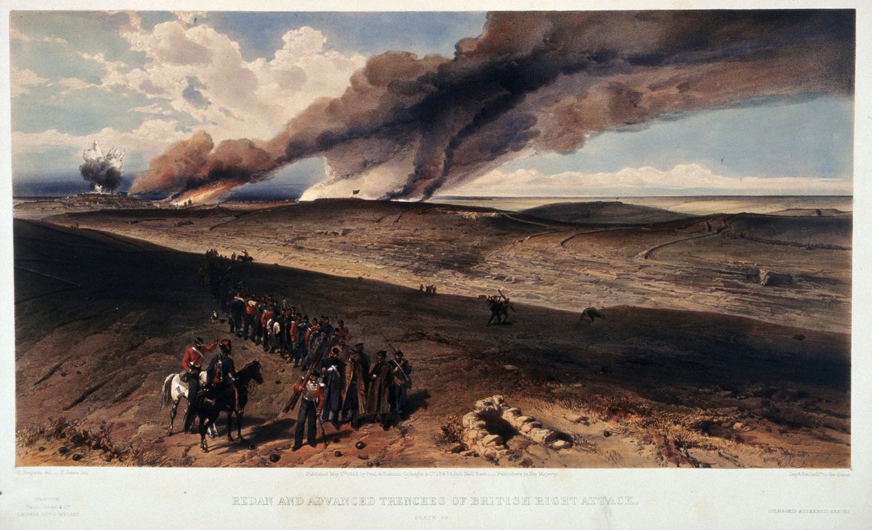O Redan e as trincheiras britânicas de William Crimea Simpson