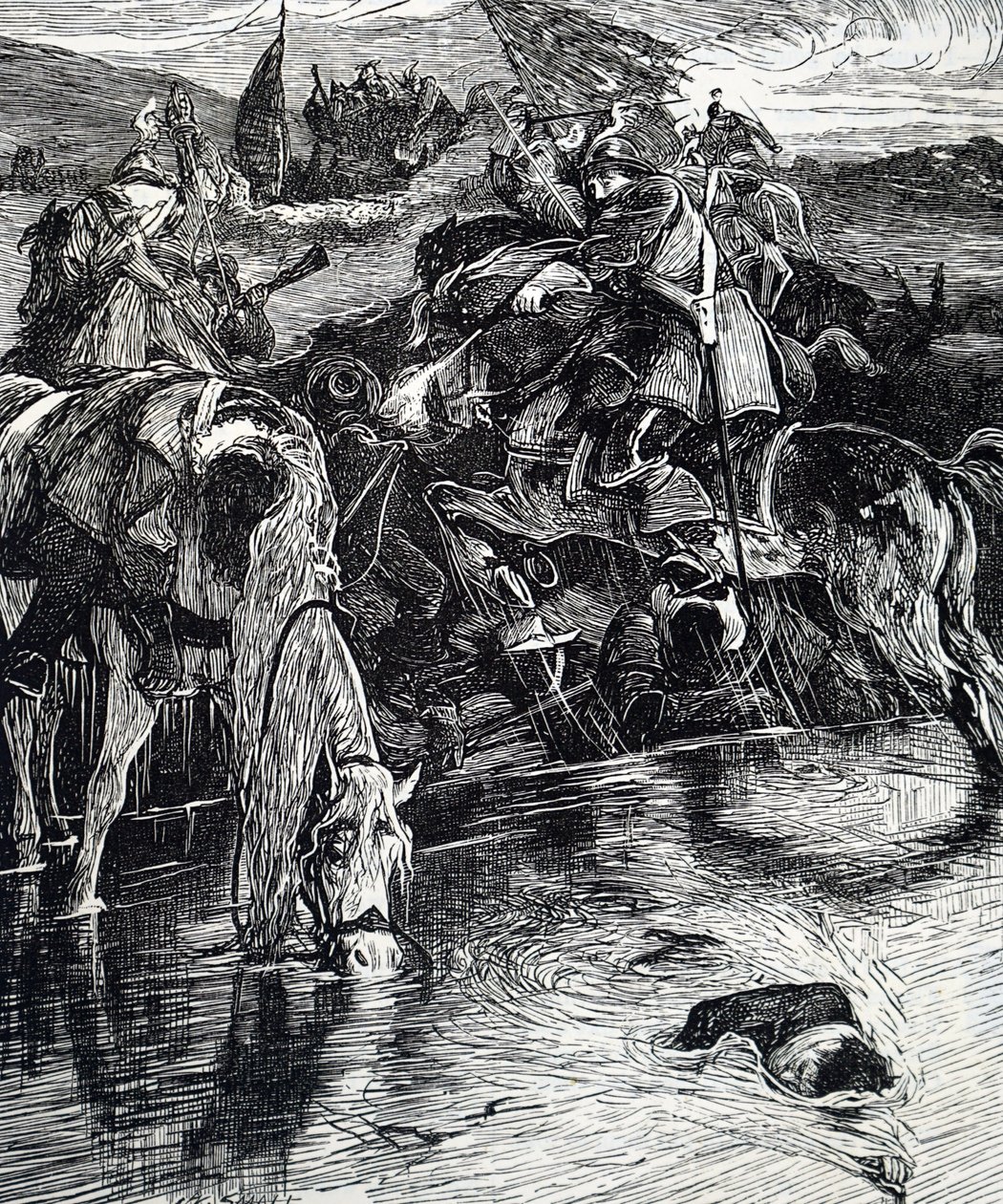 Uma cena da Guerra Civil Inglesa. de William Small