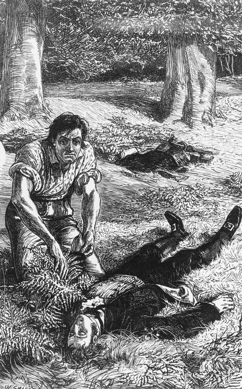Ilustração para Adam Bede, romance de George Eliot (1819-1880), gravura de William Small