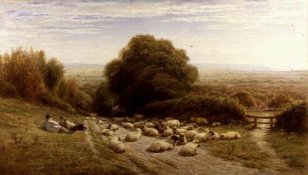 O Lado Ensolarado da Vida de um Pastor - Near Eastbourne de William Snr. Luker
