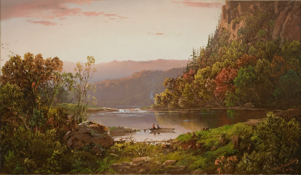 No rio do vale, Virgínia, 1864 de William Sonntag