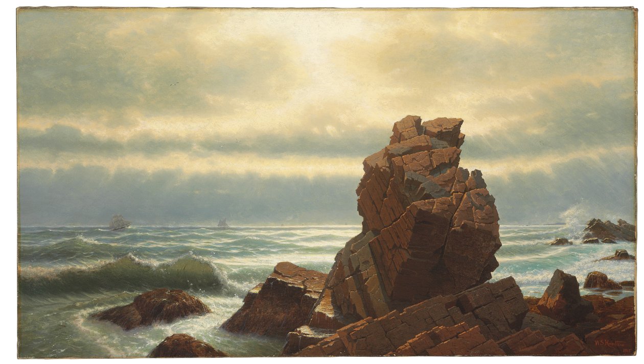 Rocha do púlpito, Nahant, 1865 de William Stanley Haseltine