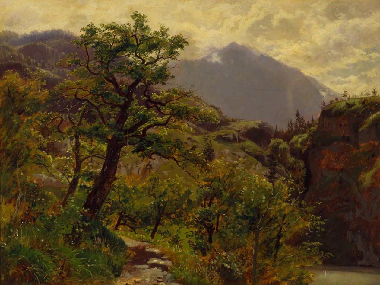 Schwyz perto de Brunnen de William Stanley Haseltine