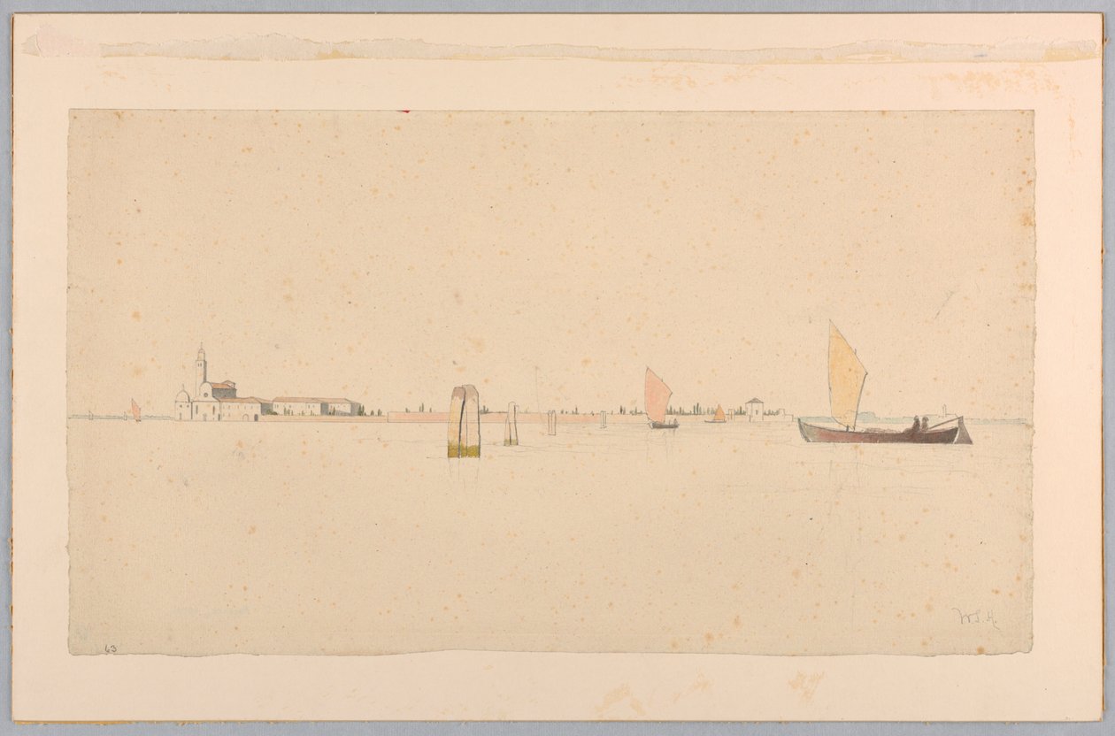 Estudo da lagoa, Veneza, Itália de William Stanley Haseltine