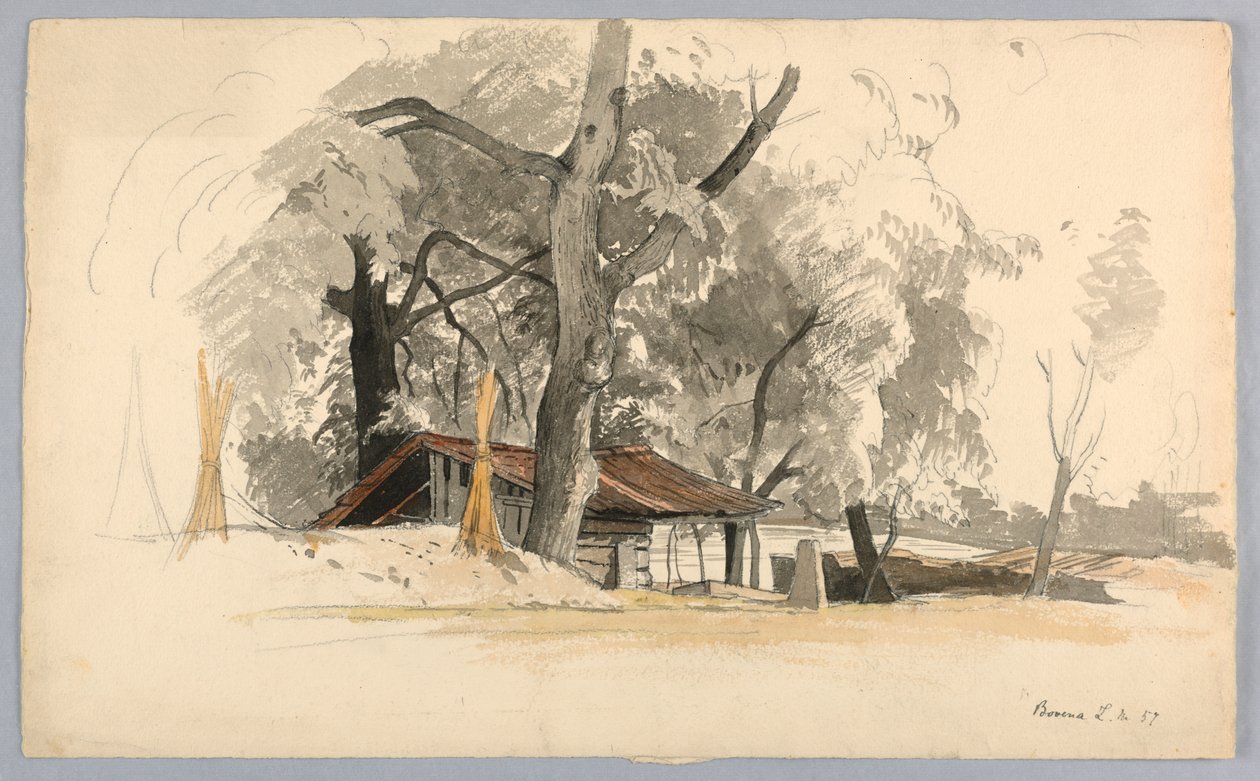 Estudo da paisagem, Baveno, Lago Maggiore, Itália de William Stanley Haseltine