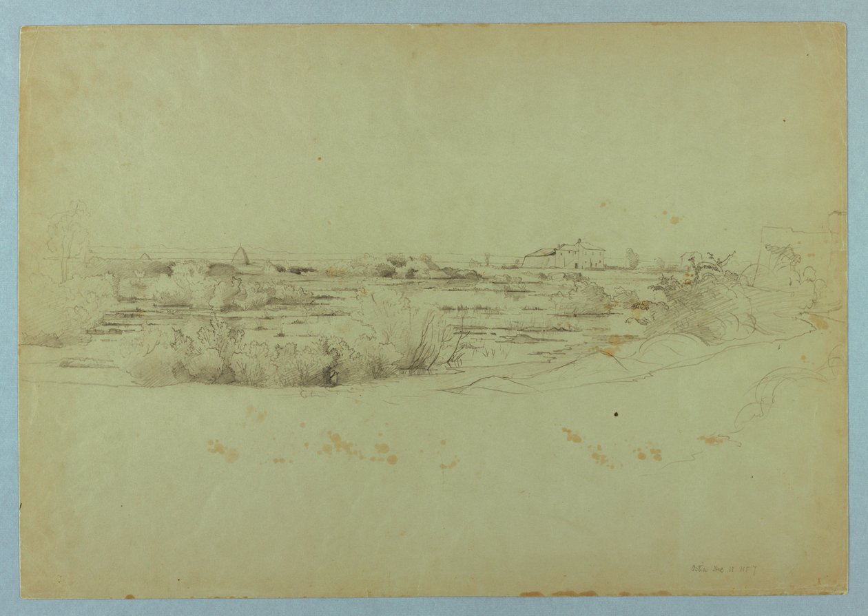 Estudo da paisagem, Ostia, Itália de William Stanley Haseltine