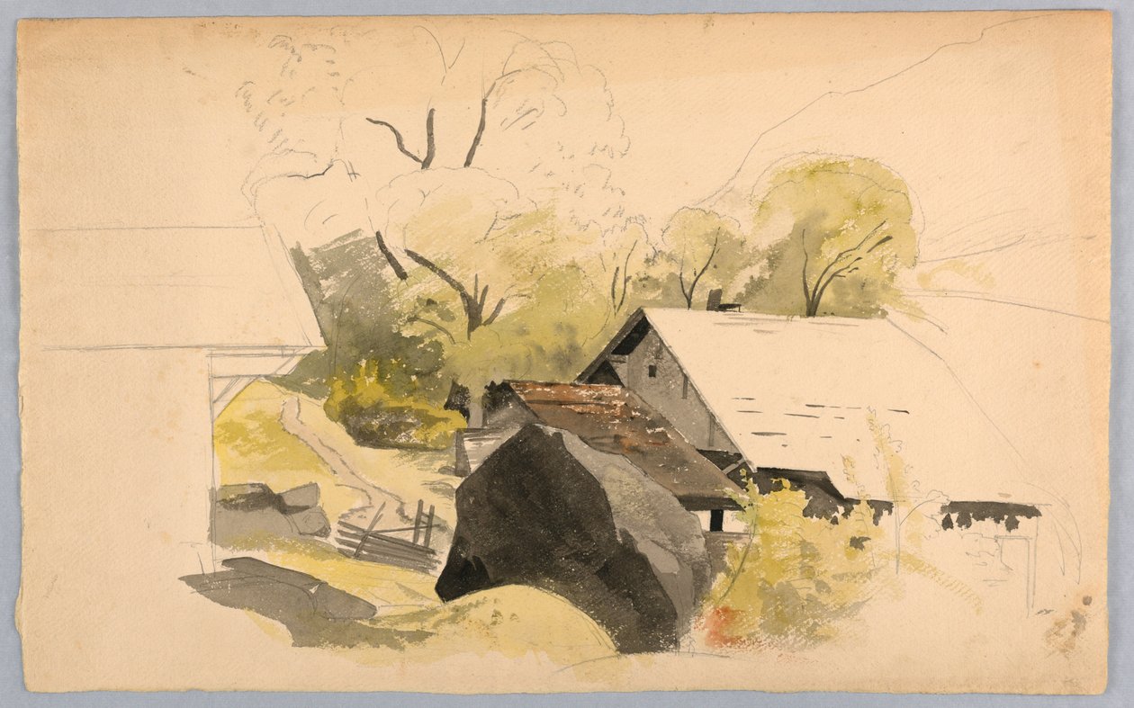 Estudo da paisagem, Suíça de William Stanley Haseltine