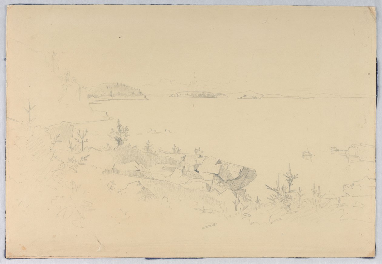 Estudo da paisagem marinha. Ilhas Porcupine, Bar Harbor, ME de William Stanley Haseltine