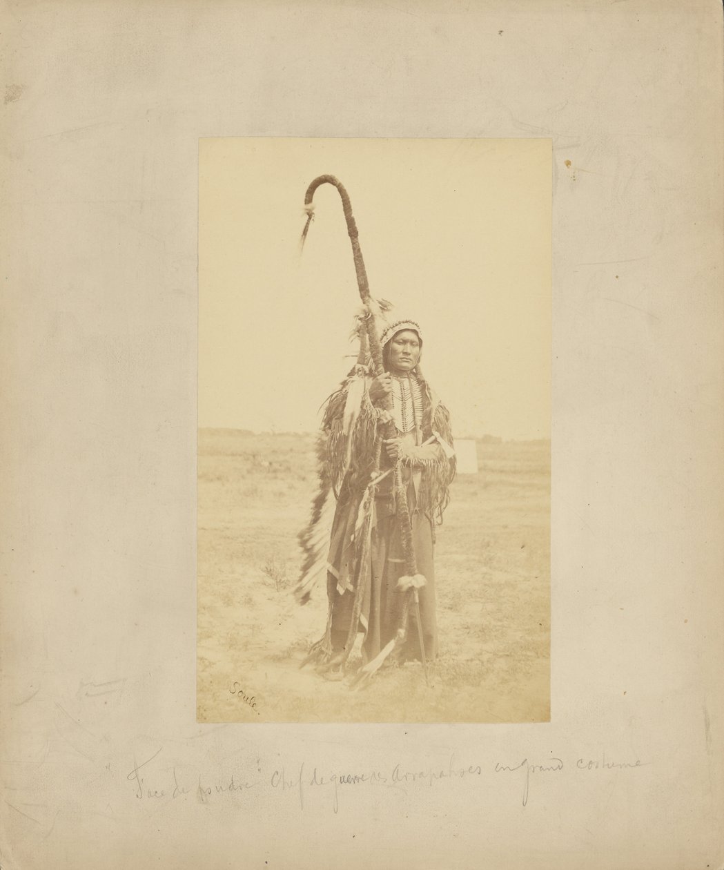 Powder Face, chefe de guerra dos Arapahoes, [em traje de guerra] de William Stinson Soule