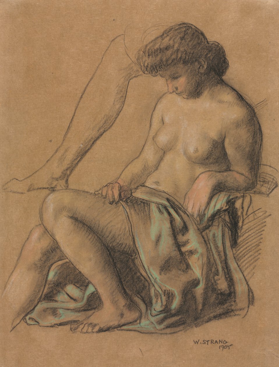 Figura Drapejada Sentada de William Strang