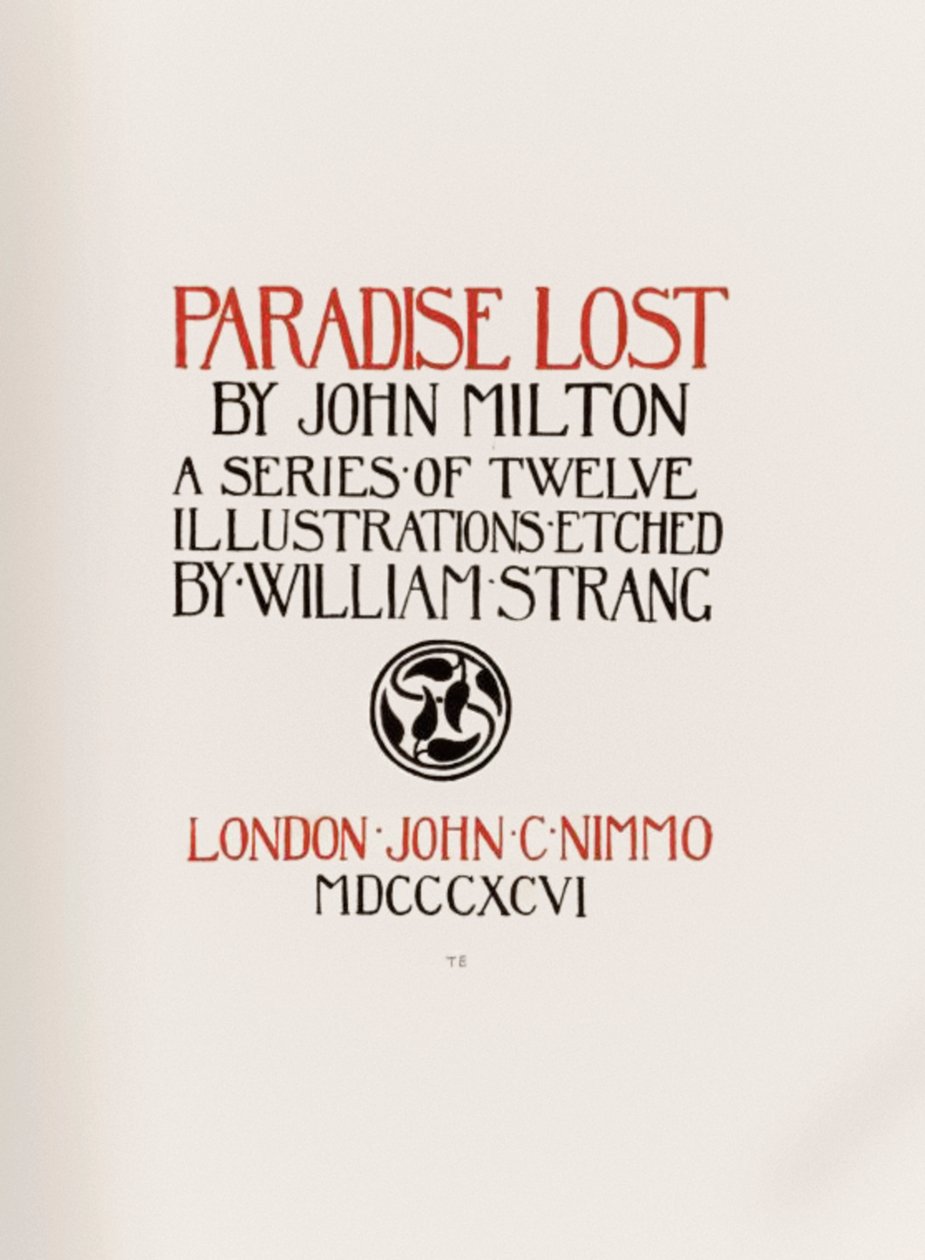 Letterpress title page from 