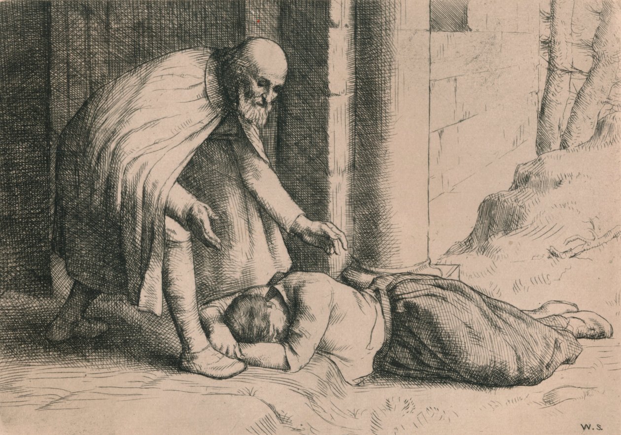 Misericórdia desmaia diante do portão, c1916 de William Strang